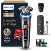 Philips Shaver i9000 Prestige Ultra, rasoio elettrico Wet & Dry, tecnologia Skin IQ Pro, triplo sistema di sollevamento e taglio, lame di precisione NanoTech 360º, 5 modalità di rasatura, XP9402/46