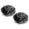 TaimeiMao 2 Pezzi Muff del Parabrezza,Pelliccia Lavalier Microfono,Mini Filtro Antivento(1cm)