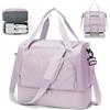 HYC00 Bagaglio a Mano 40x20x25 Ryanair Wizzair Espandibile Borsa da Viaggio | Borsa da Cabina Borsone Palestra Sportiva Donna con Scomparto Scarpe Impermeabile Borsa Weekend Piscina Duffel Bag,G-Viola
