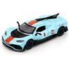 BGHSCA AMG ONE Modellino auto in scala 1:32, auto giocattolo in metallo con meccanismo di ritiro, suono e luce, modello di veicoli in Gulf Blue, giocattolo per bambini e adulti, regalo di compleanno