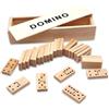 Leddy Living Mini Domino da Viaggio in Legno 3 x 1,5 cm | Legno naturale, Formato compatto, Facile da trasportare, Ideale per adulti e vacanze