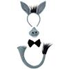 Bristol Novelty Set da Asino con Suono, Colore, Taglia Unica, DS123 Halloween