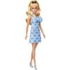 Barbie Style Fashionistas Bambola con accessorio #237 | Bambola bionda con vestito blu e fiocco per capelli, dai 3 anni, HYT93