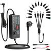 Ulegqin Alimentatore universale Ulegqin 5 A, alimentatore di rete regolabile, 3-24 V, 120 W, con indicatore di tensione a LED e 14 suggerimenti, multifunzione, per display/lampada LED/stampante/laptop