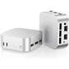 Breloom Mini PC N100 (Turbo 3,4 GHz), 12 GB LPDDR5 RAM 256 GB M.2 SSD piccolo computer desktop, 4K HDMI DP/3 x USB3.2 Wi-Fi 6/BT 5.2, HTPC/Business Office Micro Pc