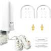 BOOBRIE Antenna esterna 2x2 MIMO 4G/5G LTE, 600-6000 MHz, con 10 dBi, con doppio connettore SMA RG58 e adattatore SMA/TS9, per router 4G/5G LTE