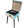 Madison Mobili Giradischi d'Epoca Crema/Blu - Bluetooth/FM Tuner Mad-LPRETRO