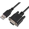 Vomtaric Cavo USB a RS232 DB9 Femmina, Convertitore seriale USB RS232, Adattatore seriale USB 2.0 a porta COM 9 pin, compatibile Windows Mac Linux per PLC CNC Stampante Scanner codice a barre (2 metri)