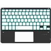 CACOE Tastiera Bluetooth senza Fili Ultra Sottile con Multi Touch,Nero | Tastiera con 7 Colori Illuminato Bluetooth per Samsung Tab A11 Plus / A9 Plus / S10 Lite / S10 Fe, 10 Pollici, Nero