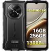 DOOGEENEXT Fire 7 Smartphone Rugged 5G Senza Contratto, 16GB+256GB/2TB, Android 15, Batteria 13000mAh, Fotocamera 64MP, Display 6,6 90Hz, IP69K Impermeabile, NFC GPS
