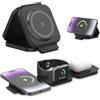 WYRIAZA 【Upgrade Qi2】WYRIAZA Compatibile con Caricatore Wireless Universale 25W Max iPhone Watch 3 In 1 Caricatore Magsafe Ricarica iPhone 16 15 14 13 12 Plus Pro Max Certificazione qi/qi2 Samsung Xiaomi ecc.