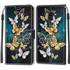 SIENIANLINE Cover per Samsung Galaxy J6 2018 custodia portafoglio Farfalle | Chiusura magnetica, Scomparti carte, Funzione supporto, Pelle PU flip cover per Samsung J6 2018