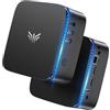 NiPoGi AK1PLUS Mini PC Ιntel Celeron N5030 (MAX 3,1GHz)12GB RAM+256GB SSD | Meglio di N3350/N3450 Due Display 4K@60Hz ,Supporto 2.5 SATA3.0 SSD WiFi 5+BT4.2 LAN Lavoratori Da Casa e Smart Worker