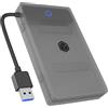 ICY BOX Adattatore da SATA a USB per HDD / SSD da 2,5, adattatore per disco rigido, USB 3.2, USB-A, box di protezione, senza attrezzi, custodia esterna, IB-AC603b-U3