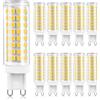 Generic Lampadina LED G9 dimmerabile 10W 1000LM Bianco caldo 3000K Lampada base G9 bi-pin, senza sfarfallio, confezione 10