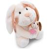 NICI Morbido coniglio di peluche, 20 cm, 6 cm, beige - 62841 | Con cucciolo di coniglio, morbido e coccoloso per gioco e tenerezza, ideale per bambini e adulti, bella idea regalo