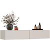 Generico Consolle Sospesa con 2 Cassetti, 110x40x20 cm - Cashmere | Montaggio a Parete, 2 Cassetti Scorrevoli, Design Moderno, Per Camera da Letto, Superficie Portaoggetti