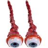 Warmhm 2 globi oculari Halloween, occhi finti insanguinati in lattice | Decorazione orrore realistica, occhio strappato ed esorbitato, formato 11 cm, per casa infestata, finestra e festa
