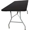 Sawhamale Tovaglia rettangolare in poliestere resistente all'acqua, facile da pulire (nero, 152 x 76 x 76 cm)