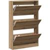 vidaXL Mobile per scarpe 80 x 21 x 125,5 cm Legno ingegnerizzato | Tiene 5 paia di scarpe, Aspetto moderno per case attuali, Fatto in legno ingegnerizzato