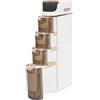 Haoxuesen Carrello portaoggetti 4 cassetti stretti su ruote, Carrello portaoggetti in plastica PP autoportante, organizzatore sottile, mobile 17 x 40 x 90 cm, per bagno, soggiorno e cucina