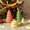 GBhouse Stampo in silicone per barattolo di candela per albero di Natale scintillante con coperchio Candela in cemento fai-da-te fatta a mano Stampo per vaso Gesmonite Decorazione per la casa in gesso