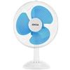 JOCCA Ventilatore da tavolo Jocca 12', con sistema di oscillazione, testa inclinabile, 3 velocità, diametro di 30 cm, potenza di 40W e disponibile in bianco, oltre a due varianti in blu e un elegante colore
