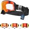 Kapvoe Occhiali da neve fotocromatici Sci Snowboard Maschera antiappannamento per uomo Donna Occhiali Protezione UV400 Occhiali Motoslitta Inverno