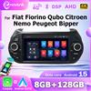 naviunit Autoradio Android 15 con Carplay 2 DIN per Fiat Fiorino Citroen Nemo Peugeot Bipper Lettore Multimediale Intelligente per Auto