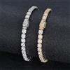 ESKEEM Gioielli di moda Bracciale tennis ghiacciato da 5 mm Bracciale da donna in oro bianco con taglio rotondo e diamanti intarsiati con zirconi 5A