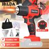HILDA Pistola termica Pistola ad aria calda senza fili Pistola termica elettrica portatile fai-da-te Temperature regolabili per batteria Makita 18V (senza batteria)