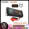 WOLFBOX JS24 Avviatore di Emergenza Portatile 4000A, Power Bank 24000mAh per Motori a Benzina 10L e Diesel 10L con Booster