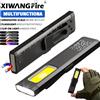 XIWANGFIRE Mini torcia a LED portatile ricaricabile, torcia tascabile da lavoro esterna impermeabile con impugnatura magnetica, torcia a LED compatta