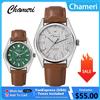 militado Chameri GS05 40mm Orologio da uomo al quarzo VH31 con movimento a lancetta dei secondi, orologio da polso in acciaio inossidabile con zaffiro impermeabile fino a 100 m
