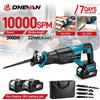 ONEVAN Sega elettrica alternativa ONEVAN 10000SPM, motosega a batteria, tagliatubi in metallo, utensile multifunzione per batteria Makita 18V.