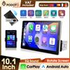 Podofo Autoradio 10.1" MP5 Universale, Lettore Multimediale 1Din con FM RDS AM EQ, Carplay, Android Auto, Mirror Link, Stereo per Auto