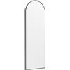 SONGMICS Specchio a Figura Intera Sospeso SONGMICS, 120 x 40 cm, Specchio ad Arco, Cornice in Lega di Alluminio, Vetro Temperato, per Camera da Letto, Ingresso, Cabina Armadio, Nero Inchiostro