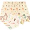 Mamabrum Tappetino in Schiuma Bifacciale Moby-System XXL Pieghevole 1 cm in Schiuma XPE per Bambini Divertente Educativo Antiscivolo Impermeabile