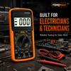 NONE Kit multimetro digitale TORQMAX DT9205A con batteria e cavi di prova, tester LCD portatile per tensione AC/DC, corrente, resistenza, diodi, strumento di misurazione elettronico per riparazioni