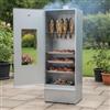 NONE Forno affumicatore 44,5 x 29 x 110 cm in acciaio zincato, include spugna per affumicatura, affumicatore verticale per carne, pesce, formaggio, salsicce e prosciutto, per giardino, terrazza, cucina