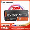 Humsienk Batteria LiFePO4 Humsienk 12V 320Ah per Camper con Bluetooth e Protezione da Bassa Temperatura - BMS Integrato da 200A, Massimo 15000 Cicli Profondi, 4096Wh di Energia, Perfetta per Camper, Roulotte,