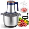 NONE Tritacarne Elettrico Multivelocità con Ciotola in Acciaio Inox di Grande Capacità, Tritatutto con 5 Lame per Carne, Verdure, Aglio, Cipolla, per Cucina Domestica