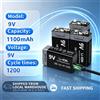 kuugro Batteria Ricaricabile USB Kuugro 9V 1100mAh, Batteria agli Ioni di Litio 6F22 9V Ricaricabile Tipo-C per Elicotteri RC, Multimetri, Giocattoli