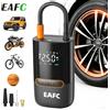 EAFC Gonfiatore per pneumatici con pompa ad aria, compressore portatile, pompa ad aria digitale wireless ricaricabile, gonfiatore per pneumatici per auto, moto, biciclette, power bank, luce di