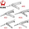 KAK Set di attrezzi di precisione KAK in acciaio inossidabile 2 in 1: decodificatore di chiavi, set di ganci e grimaldelli, kit di attrezzi manuali per il recupero di O-ring, set di attrezzi per