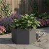 NONE Cubo di coltivazione esagonale in acciaio antracite 69 x 60 x 45 cm, fioriera resistente di grande capacità in stile industriale per giardino, terrazza, patio, ingresso. Ideale per ortaggi, arbusti,