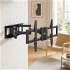 Alphamount Supporto da parete universale per TV, girevole, inclinabile ed estensibile, per televisori da 37-80 pollici fino a 45 kg, supporto TV in acciaio completamente mobile con angolo di visione regolabile,