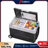 Hcalory Frigorifero Portatile a Compressore per Auto, Doppia Zona con Coperchio Singolo e Ruote, Alimentazione 12V/24V DC 230V AC, Frigo Multitensione per Camion, Camper, Campeggio e Casa