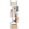 VASAGLE CUSTOS Collezione - Scaffale a 5 Ripiani, Libreria, 24 x 40 x 159 cm, Divisorio per Stanza, Organizzatore a Cubi, Stile Moderno, per Soggiorno, Camera da Letto, Ufficio, Bianco Opaco LBC462W01