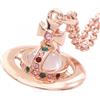 Vivienne Westwood NUOVO PICCOLO ORB Collana Ciondolo GP Strass Multicolore NUOVO